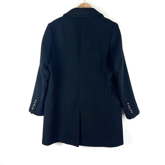 Nili Lotan X Target Wool Blend Double Breasted Pea Coat Black Women XL Academia - Picture 7 of 10